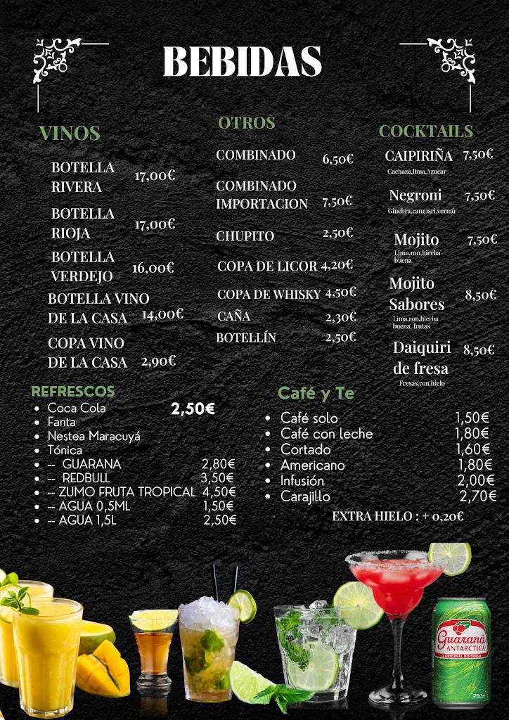 Cafe Del Parque — Carta