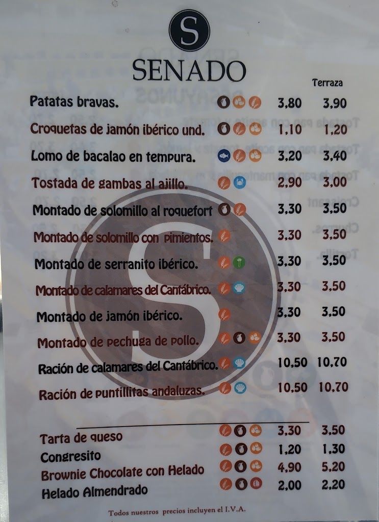 Bar Senado — Carta