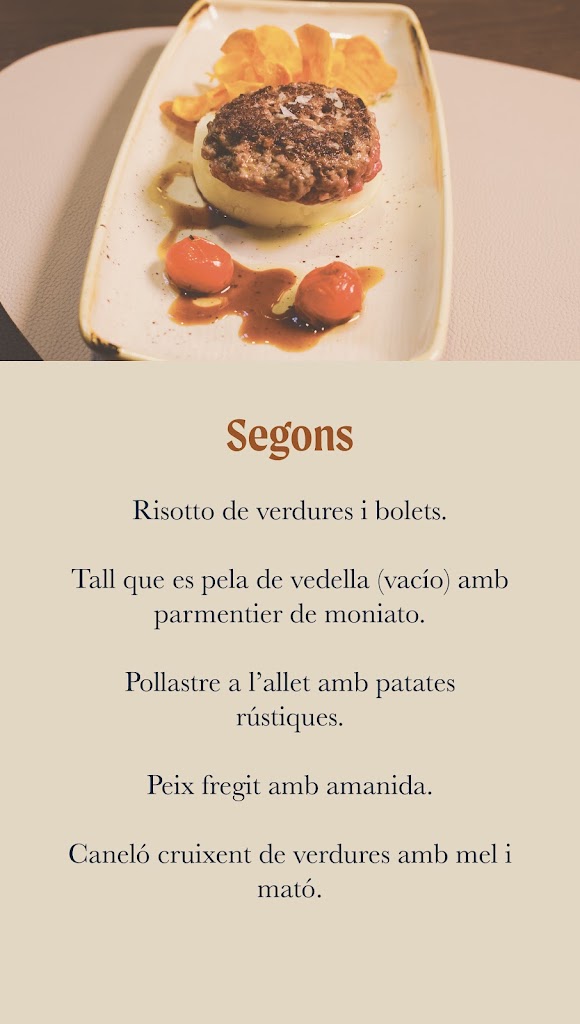 Bar Cafe Nou — Carta