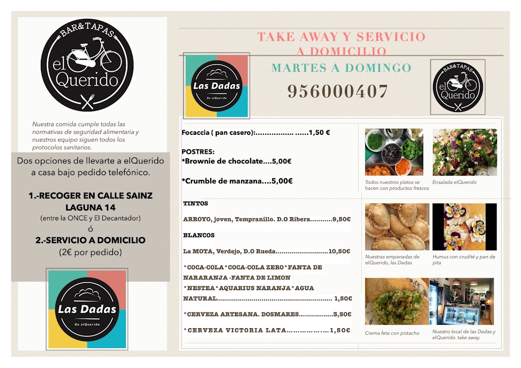 Bar El Querido — Carta