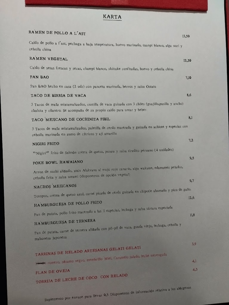 Ostatu Taberna — Mas recientes