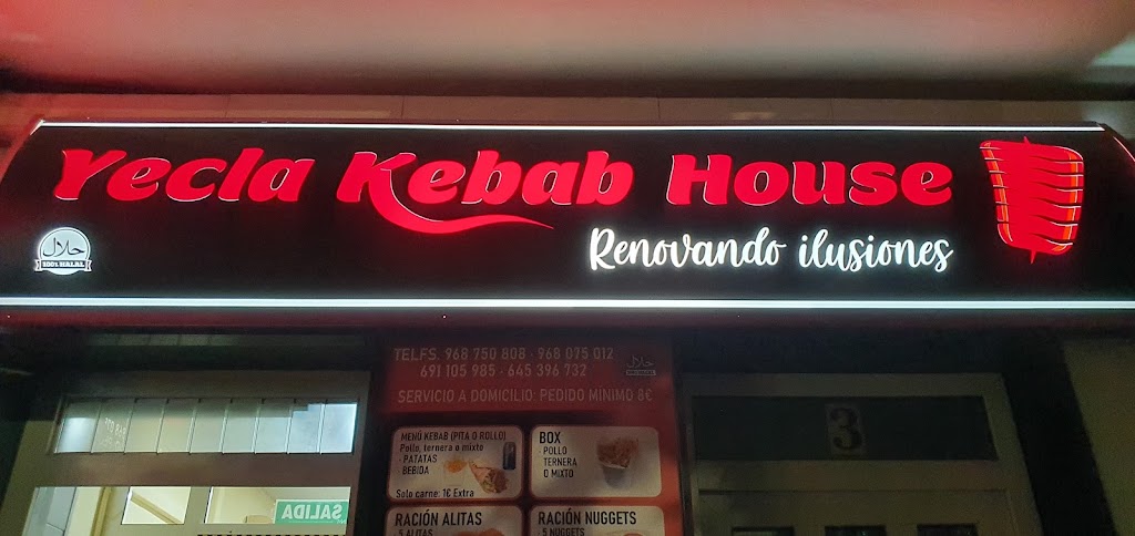 Yecla Kebab House — Carta