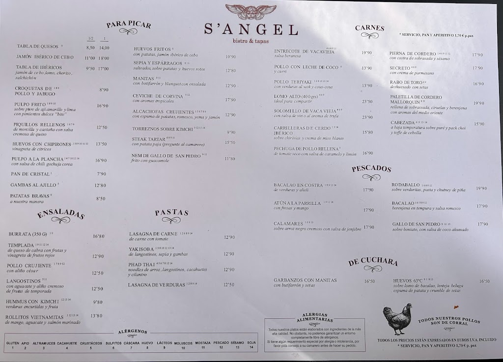 S'Angel — Carta