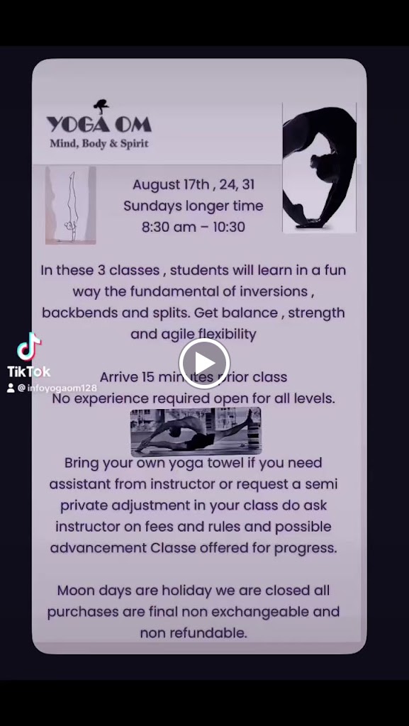  Yoga OM (Mind, Body & Spirit) School of Continuing Education