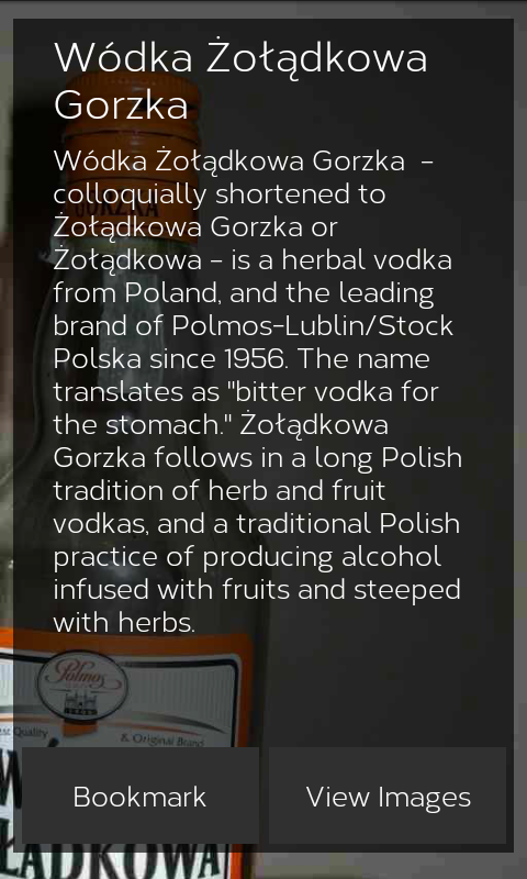 Vodkas of the World Screen 2