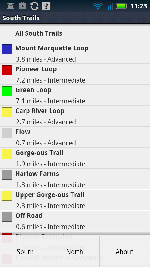 Marquette Trails Screen 2