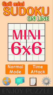 Free 6x6 mini Sudoku Puzzle ON LINE APK for PC