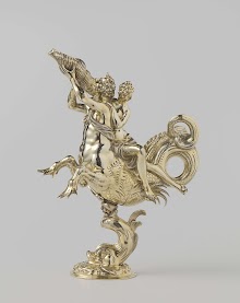 Ewer in the shape of a triton and a nereid