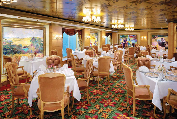 Norwegian Jade's Le Bistro restaurant serves traditional and modern French dishes. 