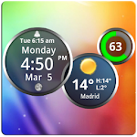 Cover Image of Télécharger Rings Digital Weather Clock 4.2.4 APK