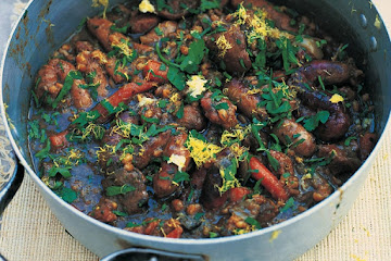 Dark, sticky stew