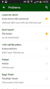 Finnish phrasebook Screenshots 1