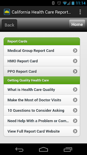 CA Health Care Report Card