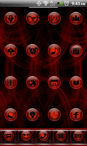 ADW Theme ElectroGlow Red