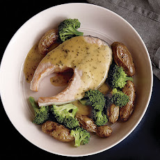 Poached Wild Salmon Steaks with Citrus Beurre Blanc