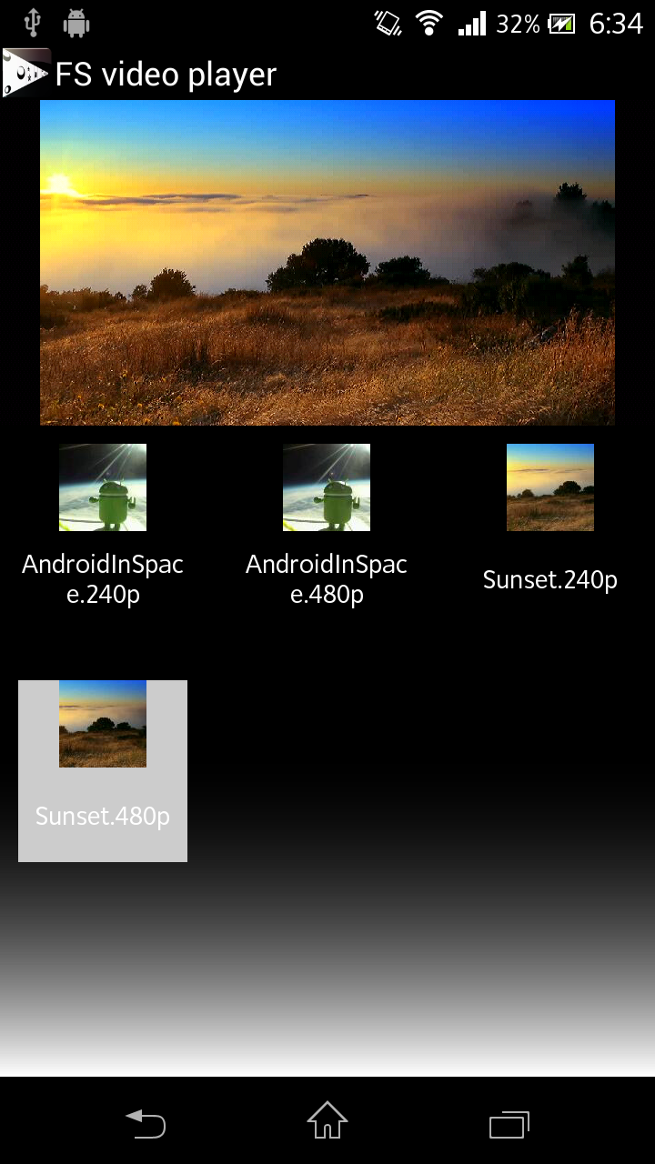FS video player Screen 3