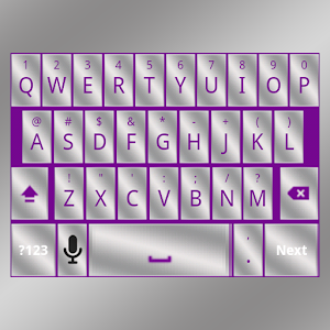Purple Silver Keyboard Skin