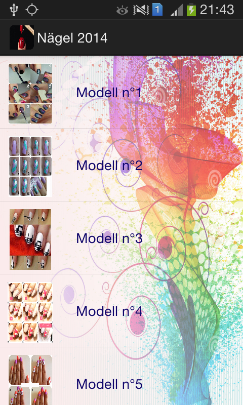 Android application Nails Collection screenshort