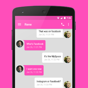 EvolveSMS Theme Pink Material 5.5.4