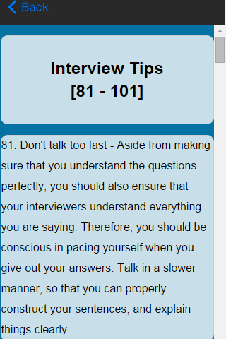 【免費個人化App】Interview Tips-APP點子