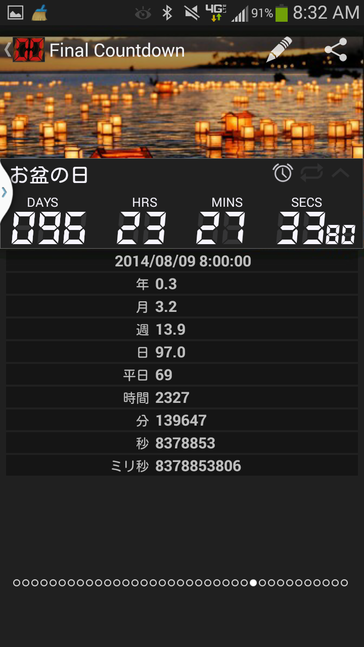 Android application Final Countdown - Future Timer screenshort