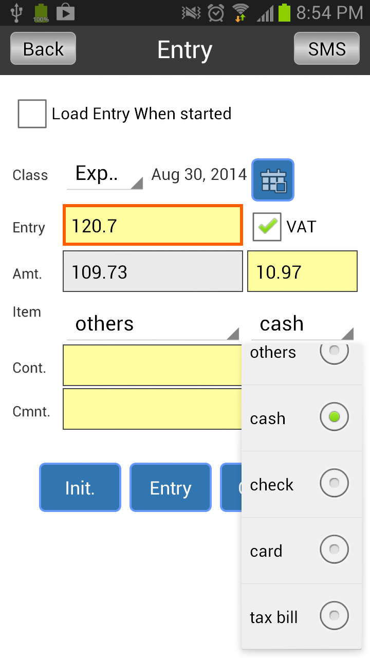 MoneyBook Simple Ledger Screen 2