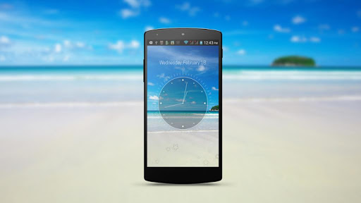 Beach HD Analog Clock LWP