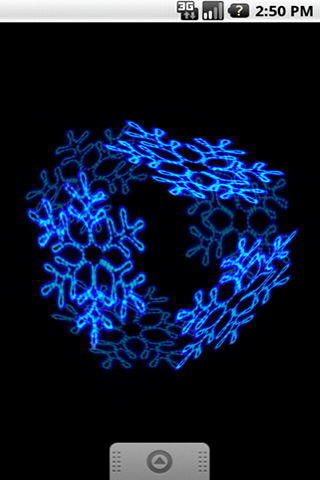 3D blue snowflower