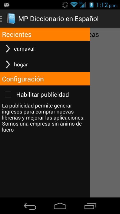 MP Diccionario en Español Screen 3