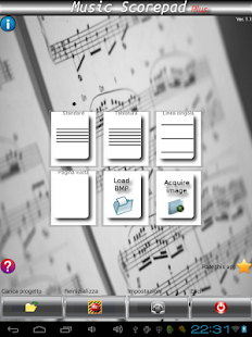 Screenshot dell'applicazione Android Music Score Pad -Plus Notation