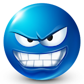 Text Smileys ™ Blue