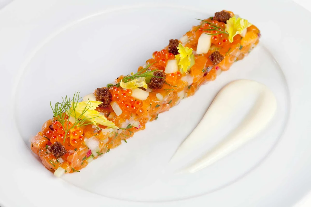 2013_Mar18-A_SPE_CelebrityCruises_6833 - A dish prepared in Celebrity Cruises's Main Restaurant.