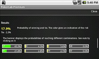 Pokerlab.  프리미엄 - 포커 확률 APK 스크린샷 이미지 #4