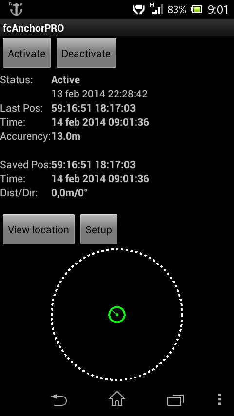 Anchor watch / Geofence PRO Screen 1
