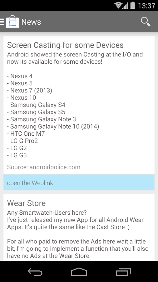 Cast Store for Chromecast - screenshot
