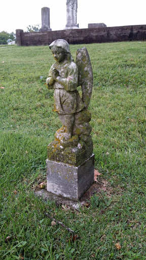 Rose Hill Cemetery Solitary Praying Angel Statue
