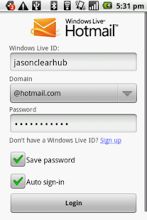 Windows Live Hotmail PUSH mail