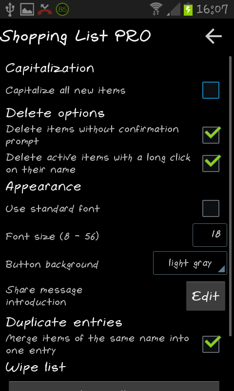 Shopping List Voice Input PRO Screen 2