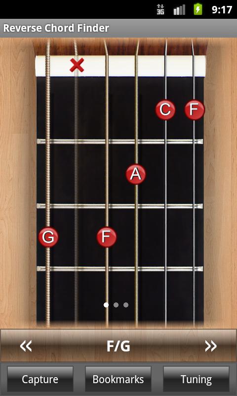 Android application Reverse Chord Finder screenshort