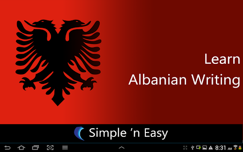 Android application Learn Albanian Writing screenshort