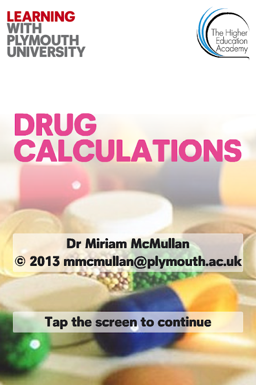 Android application Mastering Drug Calculations screenshort