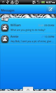 GO SMS THEME/BlueTiger4U Screenshots 0