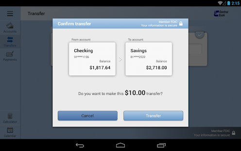 Central Bank Mobile for Tablet Screenshots 4