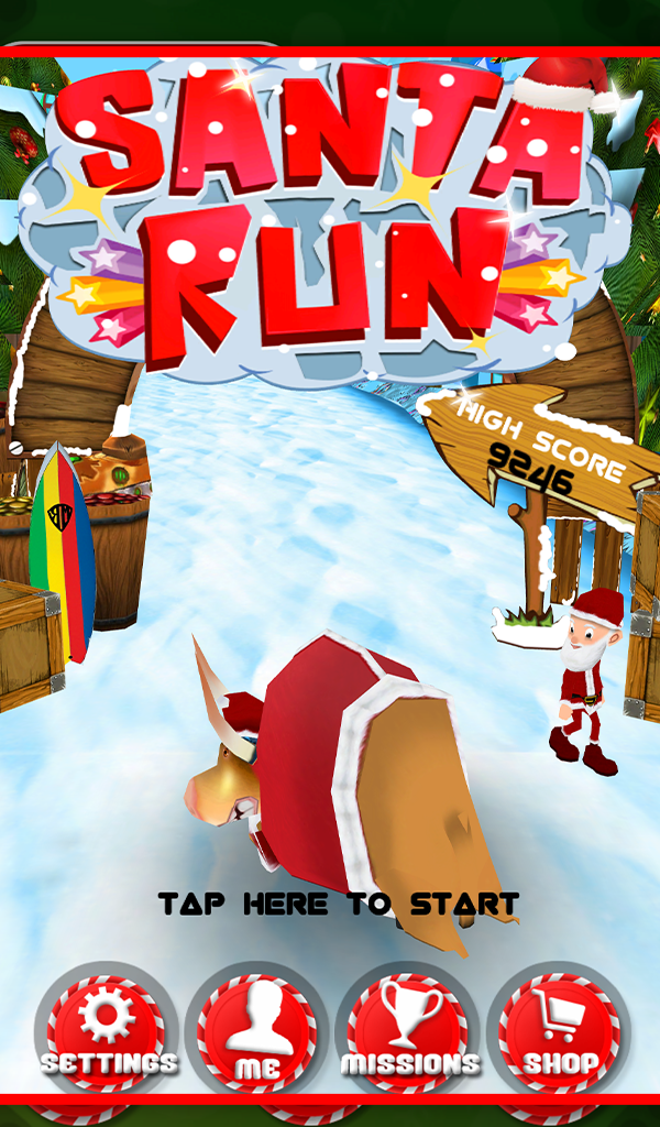 Santa Surfer Adventure Screen 1