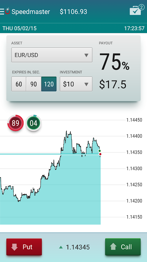 Android application TOPOPTION Trade Binary Options screenshort