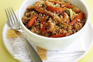 Spring veg & prawn stir-fry