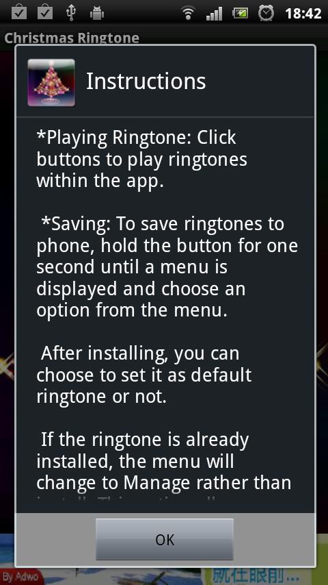 Christmas Ringtone Screen 3