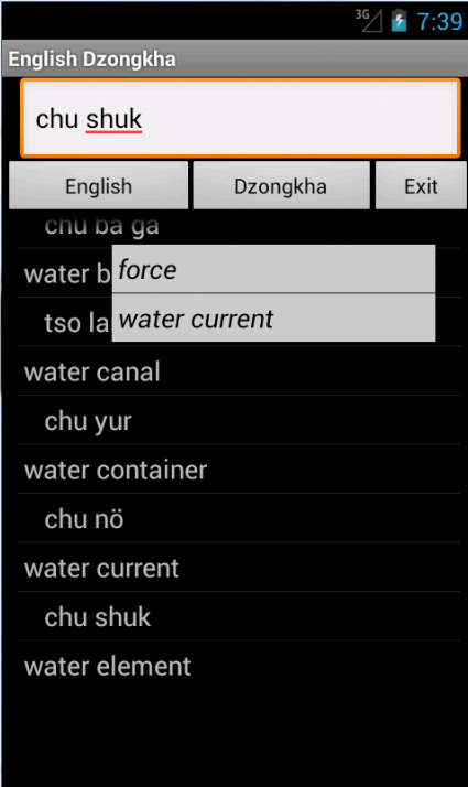 English to bhutanese