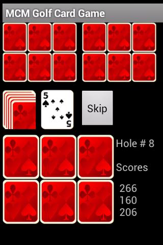 Android application MCM Golf Card Game screenshort