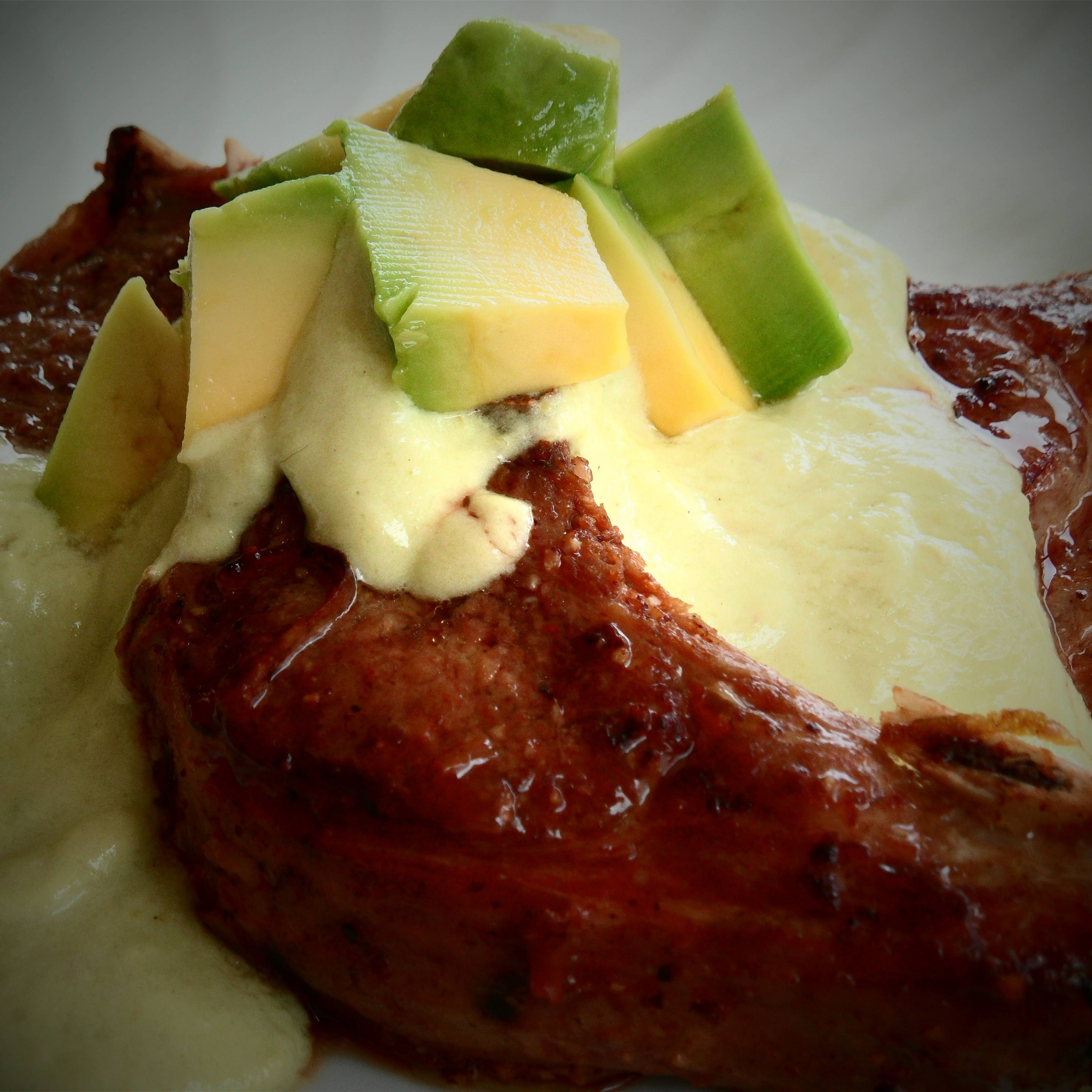 Ginger Lamb Cutlets  gone Apple and Avocado Cream